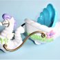 isney The Little Mermaid Ariel's White Seahorse Seashell Coach or Carriage