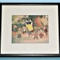 Disney Snow White With Prince Charming and The Seven Dwarfs Print Framed