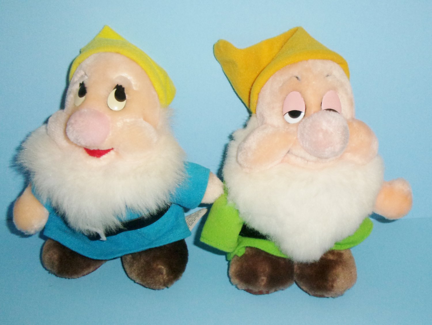 Snow White Plush Plush Sleepy and Happy Dwarfs 8 Inches Vintage Disney Parks