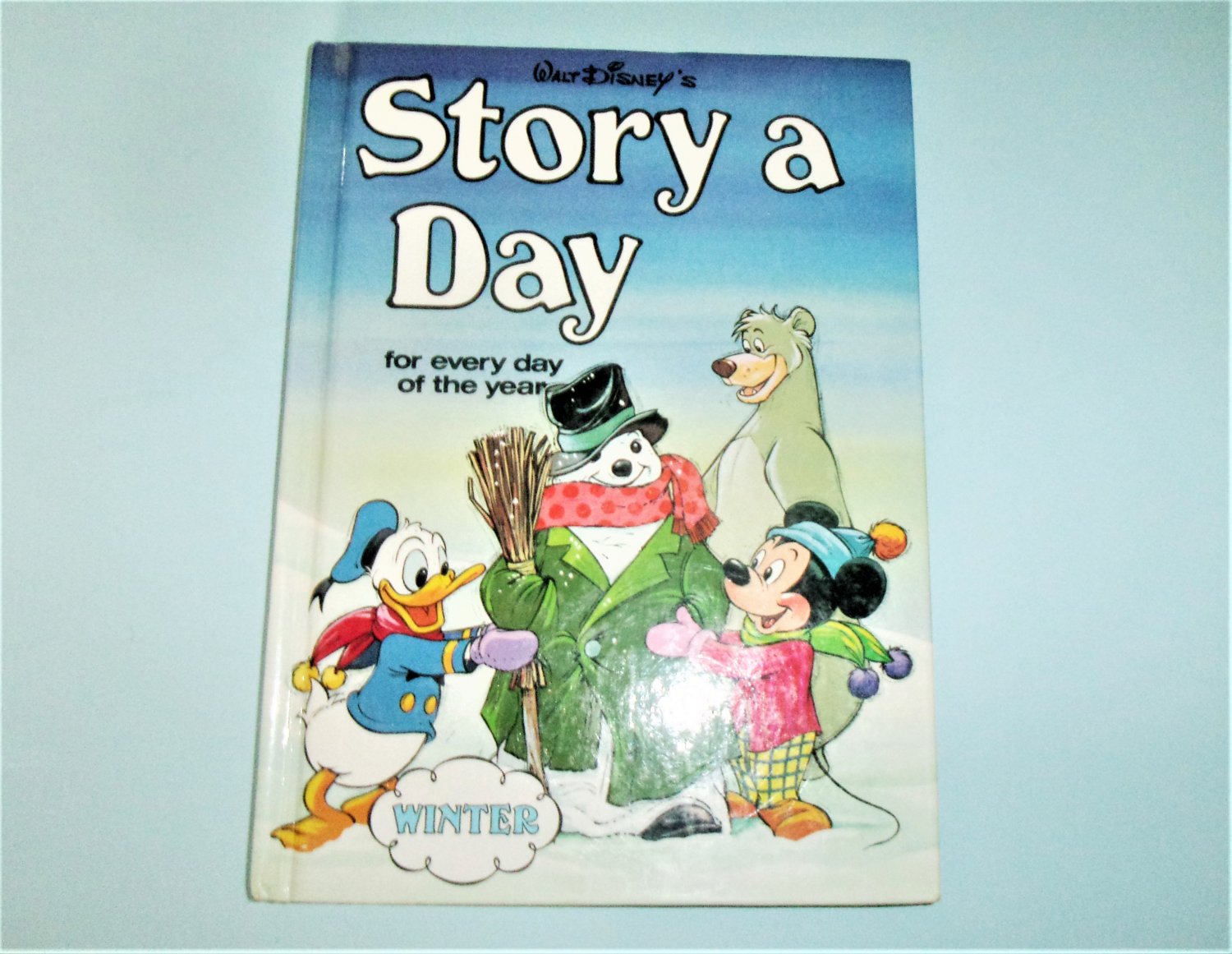 Disney Story A Day Book For Winter by Grolier Vintage Hard Cover