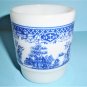 Fire King Blue Willow Glass Mug Blue and White Asian Design Vintage Mug