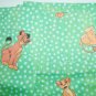 Disney Lion King Pair Of Window Valances Green With Blue Dots 84 X 15" Vintage