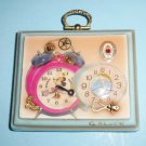 Gert Block Exclusives Collage With Watch Parts and Disney Cut Out Paper Images Wood Wall Hanging