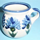 Louisville Stoneware Bachelor Button Pot Belly Mug Blue Cornflower Design