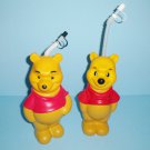 Winnie The Pooh Drink Bottles Pair of 2 Different Figural Water Bottles Refillable