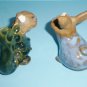 Comical Dragon and Rabbit Sculpted Clay Pottery Animals Vintage Boulder, CO Art Mart