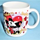 Disney Mickey and Minnie Mouse Valetine's Mug Smack! Minnie Kisses Mickey