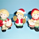 Homco Christmas Band 3 Children Porcelain Figurines Set Number 5106 Vintage 1980s