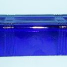 Hazel Atlas Criss Cross Cobalt Blue Glass Butter Lid Only
