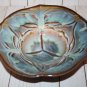 2019 Bill Campbell Art Pottery Bowl Blues and Brown 9.5 Inches Wide