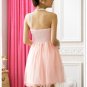 Free Shipping Super excellent Strapless evening dress plus size bow Pink dress D3J113P