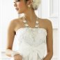 Free Shipping Super excellent Strapless evening dress plus size bow White dress D3J113W