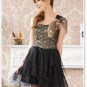 Free Shipping Strapless single suspenders formal dress plus size dress black D2J912B