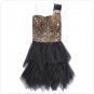 Free Shipping Strapless single suspenders formal dress plus size dress black D2J912B