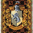 Harry Potter Hufflepuff Crest Tapestry Throw Blanket Warner Brothers 48 X 60