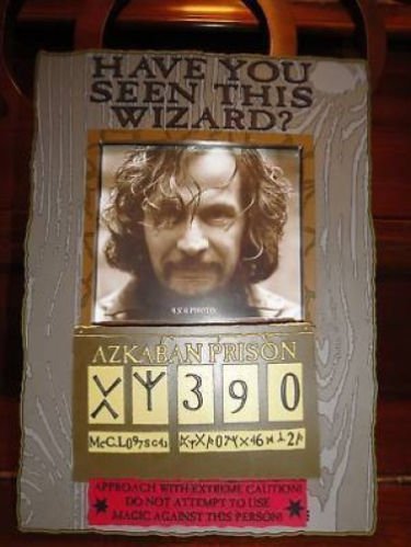 Sirius Black Azkaban Wanted Poster Frame Wizarding World of Harry Potter