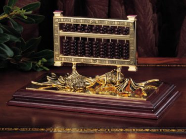 The Royal Koi Abacus Noble Collection 24k Gold Plated