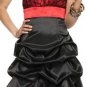 Womens "BCX" Black & Red Gathered bubble  A- Line Sleeveless Dress. Ladies Satin