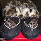 WOMEN'S GUESS SHOES KIMBERLEE DIVA SLIPPERS! LADIES FUR & SUEDE HOUSE SHOES SIZE 5