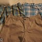 MENS H&M PLAID & KHAKI FLAT FRONT SHORTS NWT
