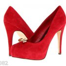 DV by DOLCE VITA WOMENS BUNNY PLATFORM PUMP RED SUEDE LADIES HEELS