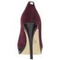 WOMENS MICHAEL KORS YORK PLATFORM SUEDE PUMPS IN BORDEAUX PEEP TOE