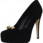 DV by DOLCE VITA WOMENS BUNNY PLATFORM PUMP BLACK SUEDE LADIES HEELS Size 9.5