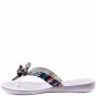 WOMEN GUESS TUTU2 MULTI COLOR & PATTERN WHITE BASE THONG SANDAL WITH BOW!!!