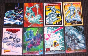 Iceman Cards- X-Men Marvel Flair Masterpieces Chromium- Lot of 8 NM-M