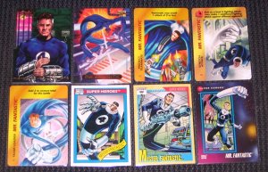 Mister Fantastic Cards- Fantastic Four Marvel Flair Overpower Universe- Lot of 8 NM-M