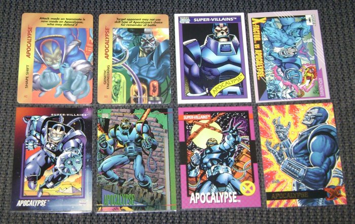 Apocalypse Cards- X-Men Marvel Overpower Universe- Lot of 8 NM-M