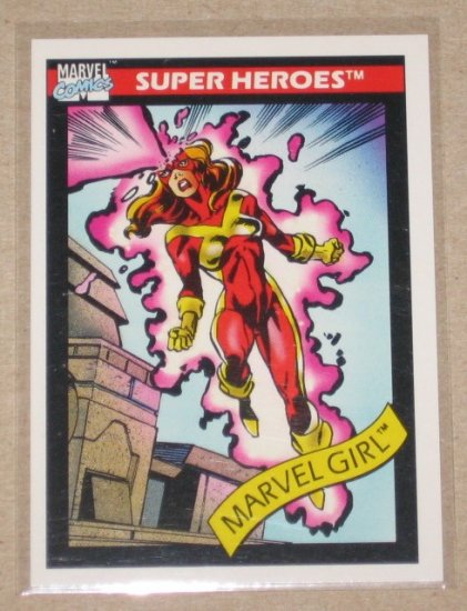 Marvel Universe Series 1 (Impel 1990) Card #9- Marvel Girl NM