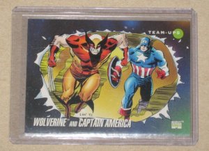 Marvel Universe Series 3 (Impel 1992) Card #75- Wolverine and Captain America NM