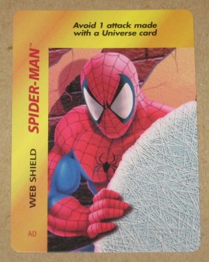 Marvel OverPower (Fleer 1995) - Spider-Man Web Shield Card NM