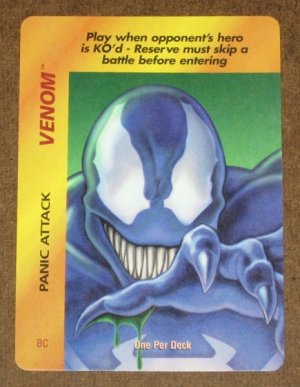 Marvel OverPower (Fleer 1995) - Venom Panic Attack Card EX