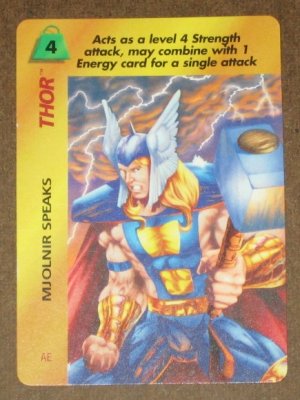 Marvel OverPower (Fleer 1995) - Thor Mjolnir Speaks Card NM