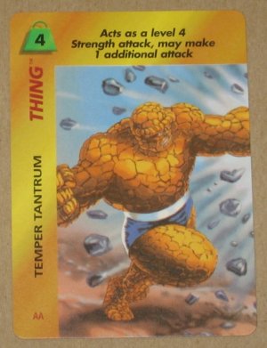 Marvel OverPower (Fleer 1995) - Thing Temper Tantrum Card NM