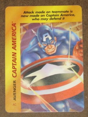 Marvel OverPower (Fleer 1995) - Captain America Avenger Card NM