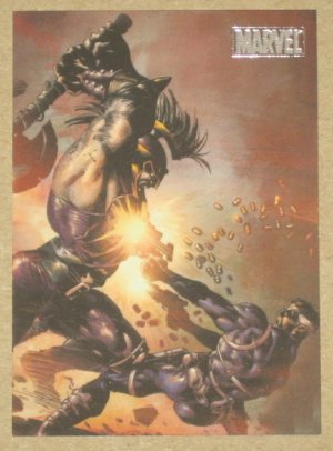Marvel Heroes and Villains (Rittenhouse 2010) Parallel Card #8- Nick Fury vs. Ares EX