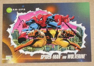 Marvel Universe 3 (Impel 1992) Card #74- Spider-Man and Wolverine NM