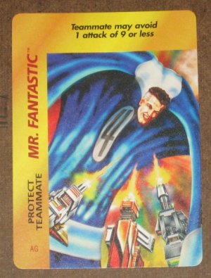 Marvel OverPower (Fleer 1995) - Mr. Fantastic Protect Teammate Card NM