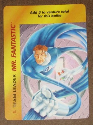 Marvel OverPower (Fleer 1995) - Mr. Fantastic Team Leader Card NM
