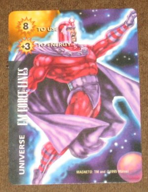 Marvel OverPower (Fleer 1995) - Universe EM Force Lines Magneto Card NM