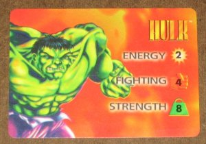 Marvel OverPower (Fleer 1995) - Hulk Hero Card EX-MT