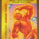 Marvel OverPower (Fleer 1995) - Human Torch Searing Heat Card EX-MT