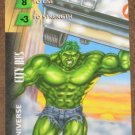 Marvel OverPower (Fleer 1995) - Universe City Bus Hulk Card EX-MT