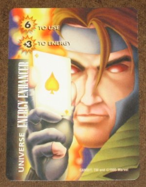 Marvel OverPower (Fleer 1995) - Universe Energy Enhancer Gambit Card EX-MT