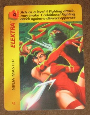 Marvel OverPower (Fleer 1995) - Elektra Ninja Master Card EX