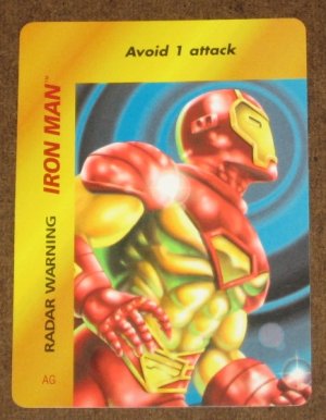 Marvel OverPower (Fleer 1995) - Iron Man Radar Warning Card EX