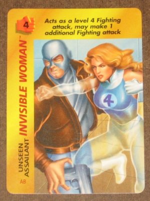 Marvel OverPower (Fleer 1995) - Invisible Woman Unseen Assailant Card EX